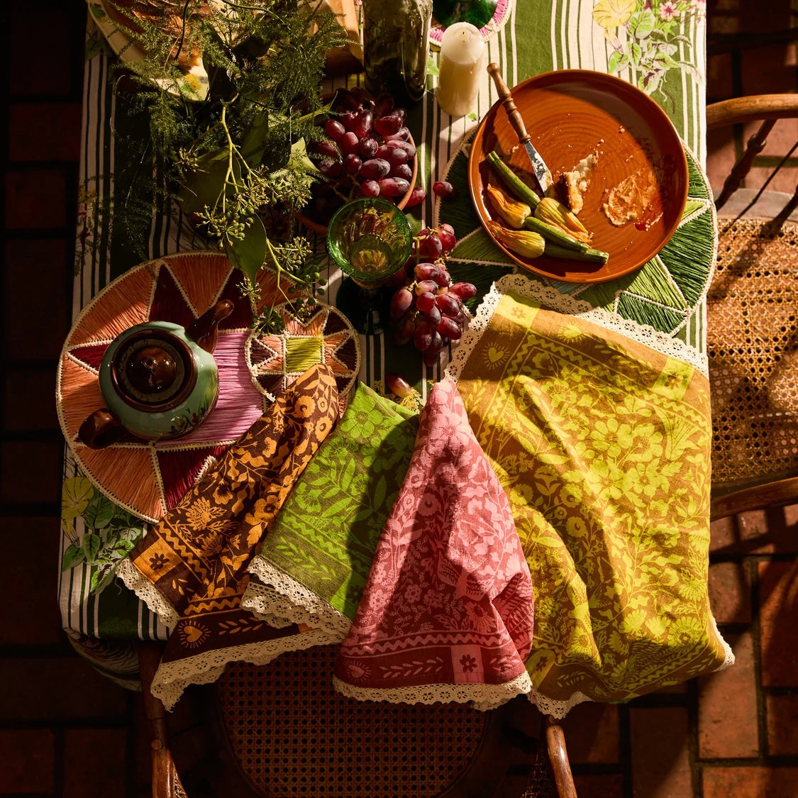Sage X Clare Indiana Linen Napkin Set - Citrine