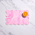 Styld.chop (set Of 2) - Swirl + Solid - Fairy Floss
