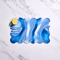 Styld.chop (set Of 2) - Swirl + Solid - Azure