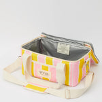Load image into Gallery viewer, Styld.baby, Let's Go Outside Cooler Bags - Yellow &amp; Pink Stripe
