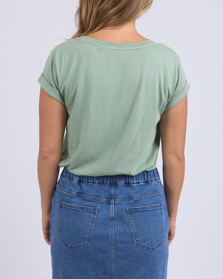 Foxwood Manly Vee Tee Ice Berg Green [sz:8]