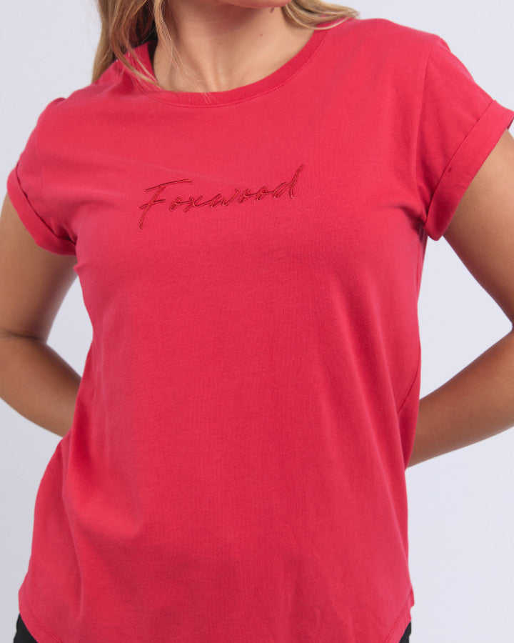 Foxwood Signature Tee Crimson [sz:8]