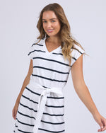 Load image into Gallery viewer, Foxwood Casey Stripe Dress White [sz:10]
