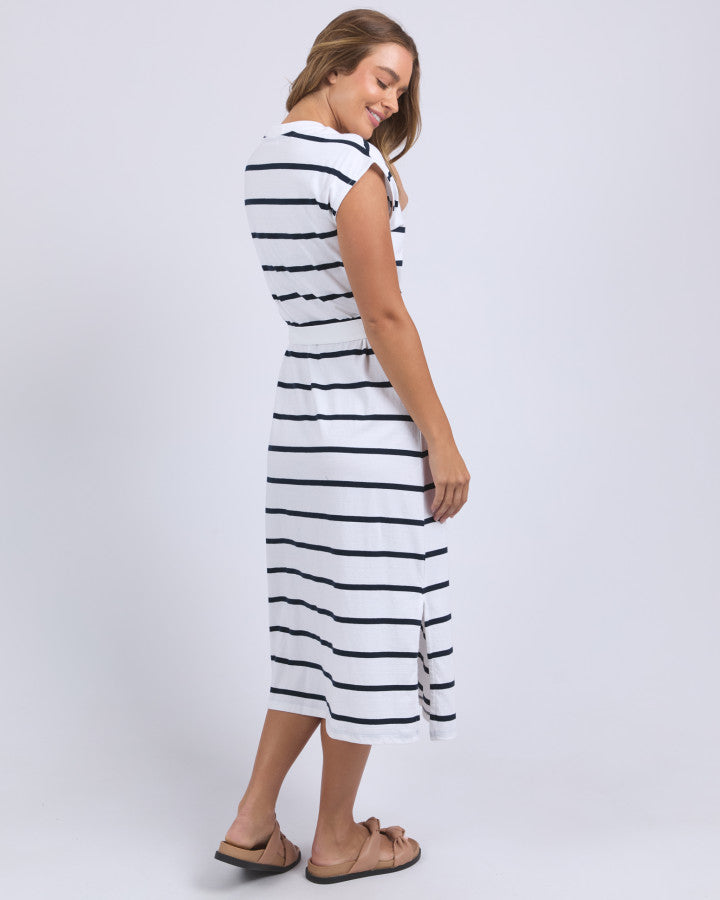Foxwood Casey Stripe Dress White [sz:10]