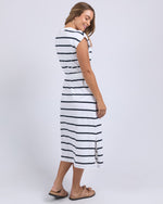 Load image into Gallery viewer, Foxwood Casey Stripe Dress White [sz:10]
