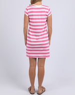 Load image into Gallery viewer, Foxwood Signature Stripe Tee Dress Hot Pink [sz:10]
