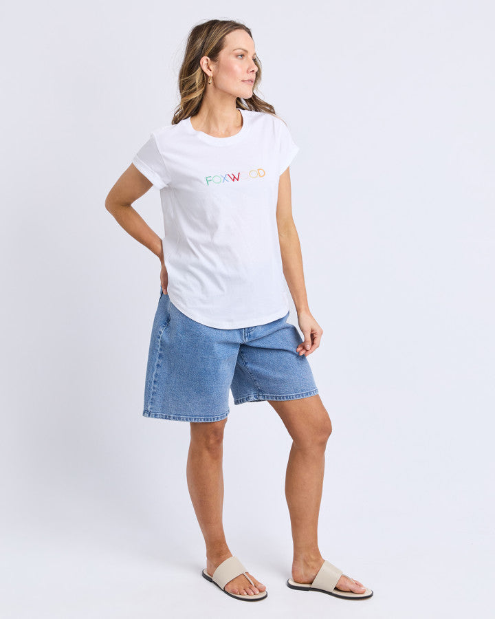 Foxwood Confetti Tee White [sz:8]