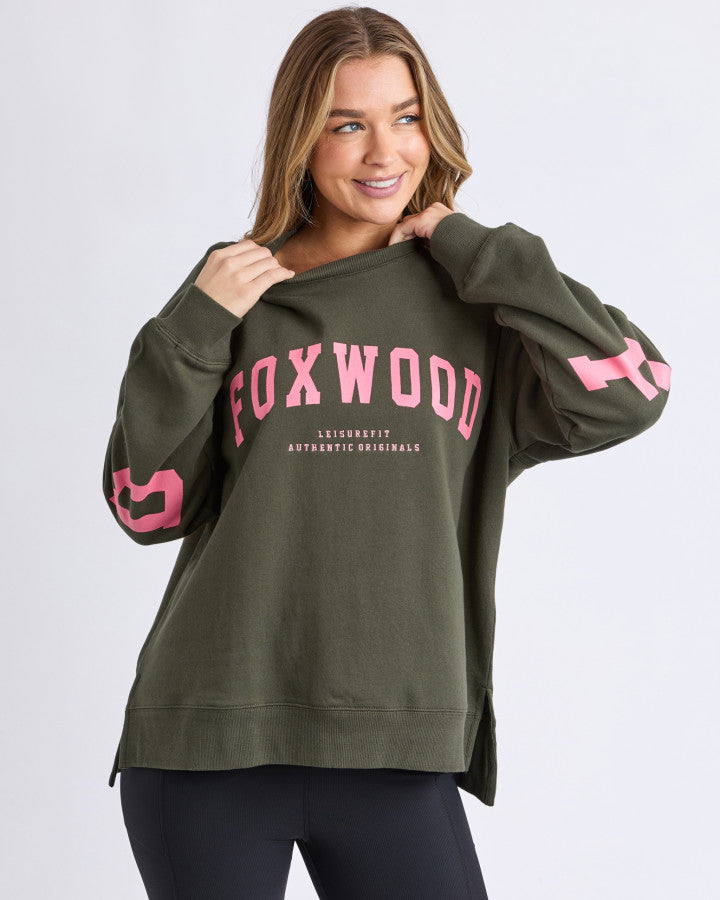 Foxwood Interval Crew Dark Khaki & Coral [sz:6]