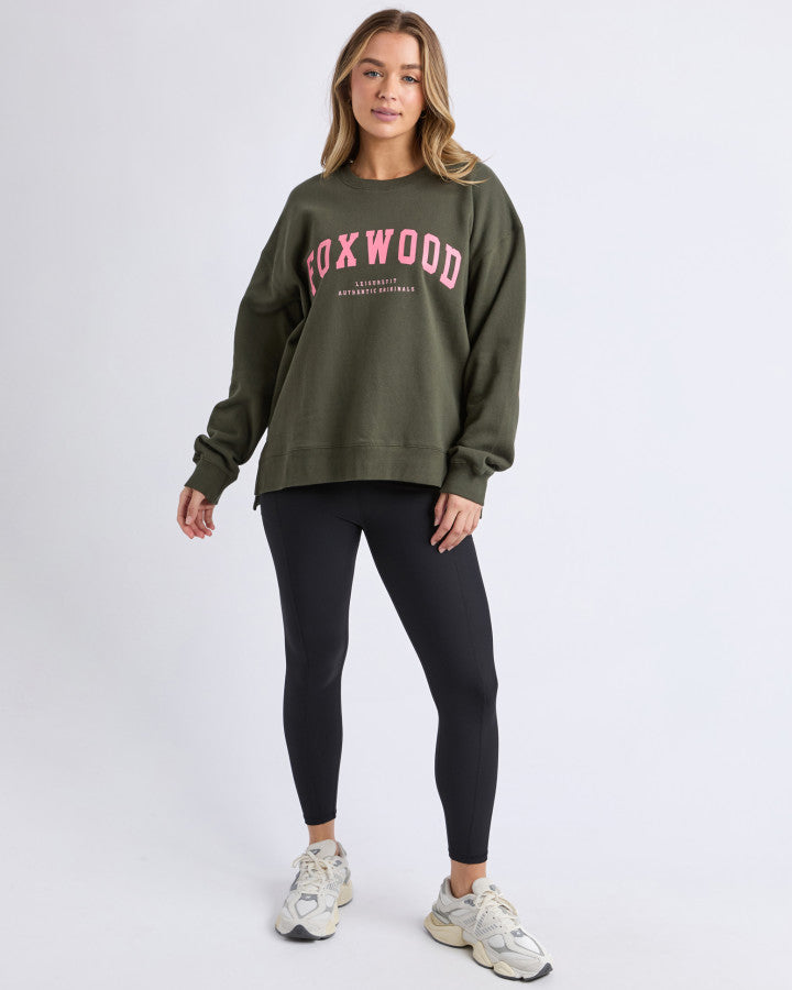 Foxwood Interval Crew Dark Khaki & Coral [sz:6]
