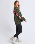Load image into Gallery viewer, Foxwood Interval Crew Dark Khaki &amp; Coral [sz:6]
