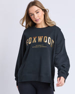 Load image into Gallery viewer, Foxwood Metallic Interval Crew Black With Gold [sz:10]
