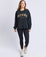 Load image into Gallery viewer, Foxwood Metallic Interval Crew Black With Gold [sz:10]
