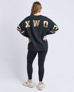 Load image into Gallery viewer, Foxwood Metallic Interval Crew Black With Gold [sz:10]
