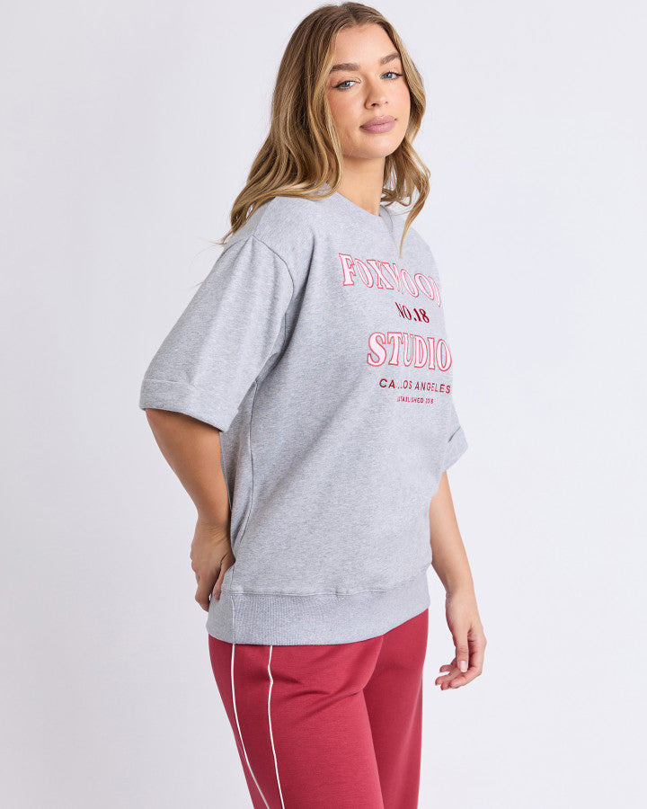 Foxwood Original Short Sleeve Fleece Grey Marle [sz:10]