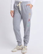 Load image into Gallery viewer, Foxwood Simplified Confetti Track Pant Grey Marle [sz:10]
