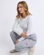 Load image into Gallery viewer, Foxwood Simplified Confetti Track Pant Grey Marle [sz:10]
