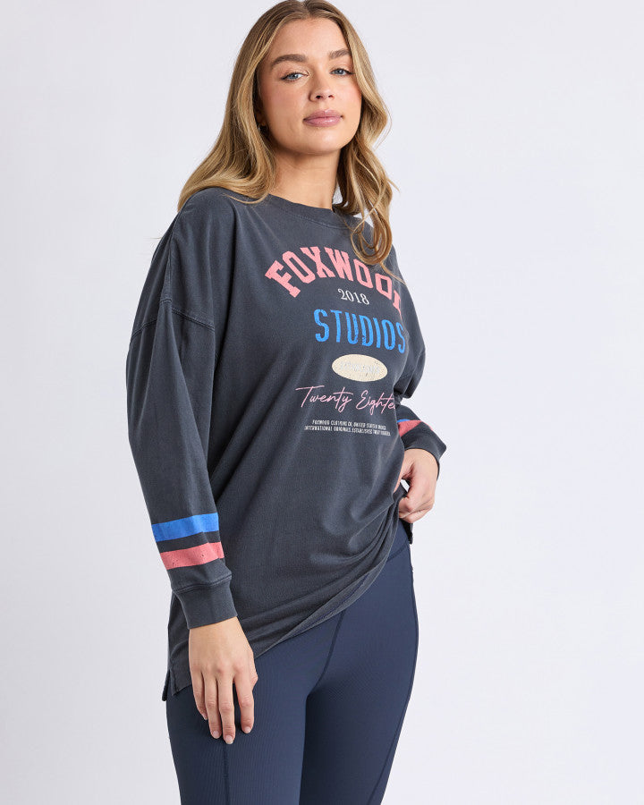 Foxwood Tribe Long Sleeve Tee Ink [sz:10]