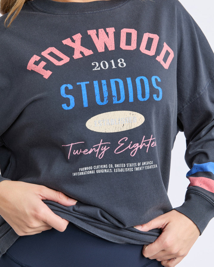 Foxwood Tribe Long Sleeve Tee Ink [sz:10]