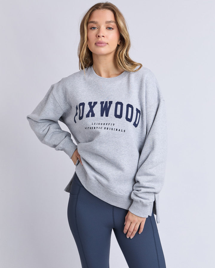 Foxwood Intention Crew Grey Marle/navy [sz:10]
