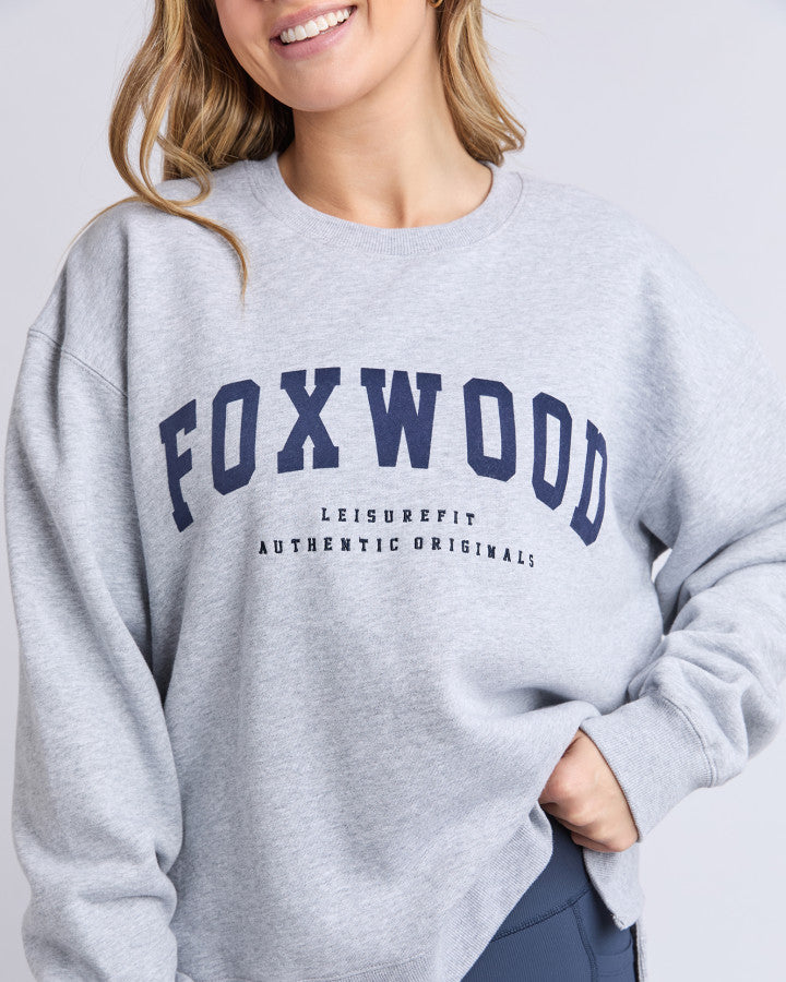 Foxwood Intention Crew Grey Marle/navy [sz:10]
