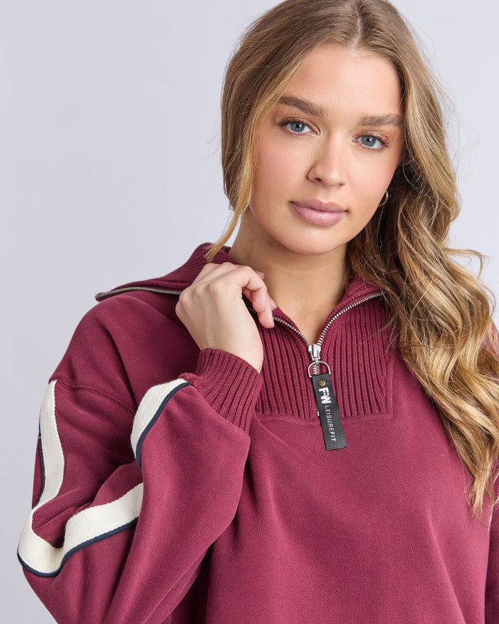 Foxwood Knit Collar Crew Port [sz:10]