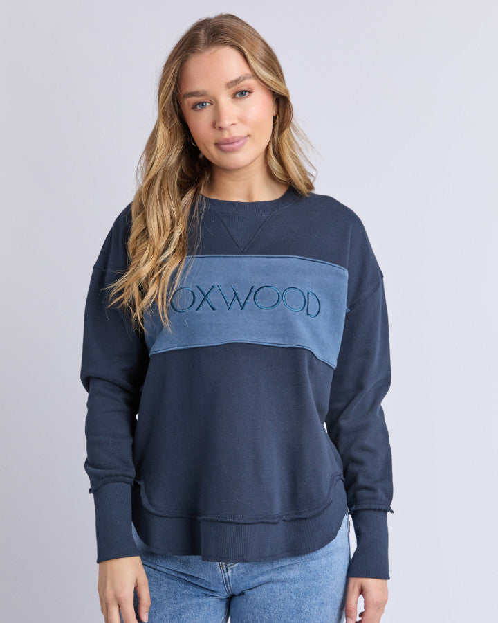 Foxwood Simplified Tonal Crew Navy [sz:8]