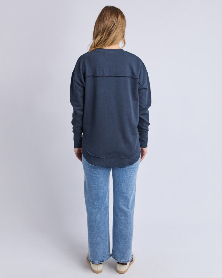 Foxwood Simplified Tonal Crew Navy [sz:8]