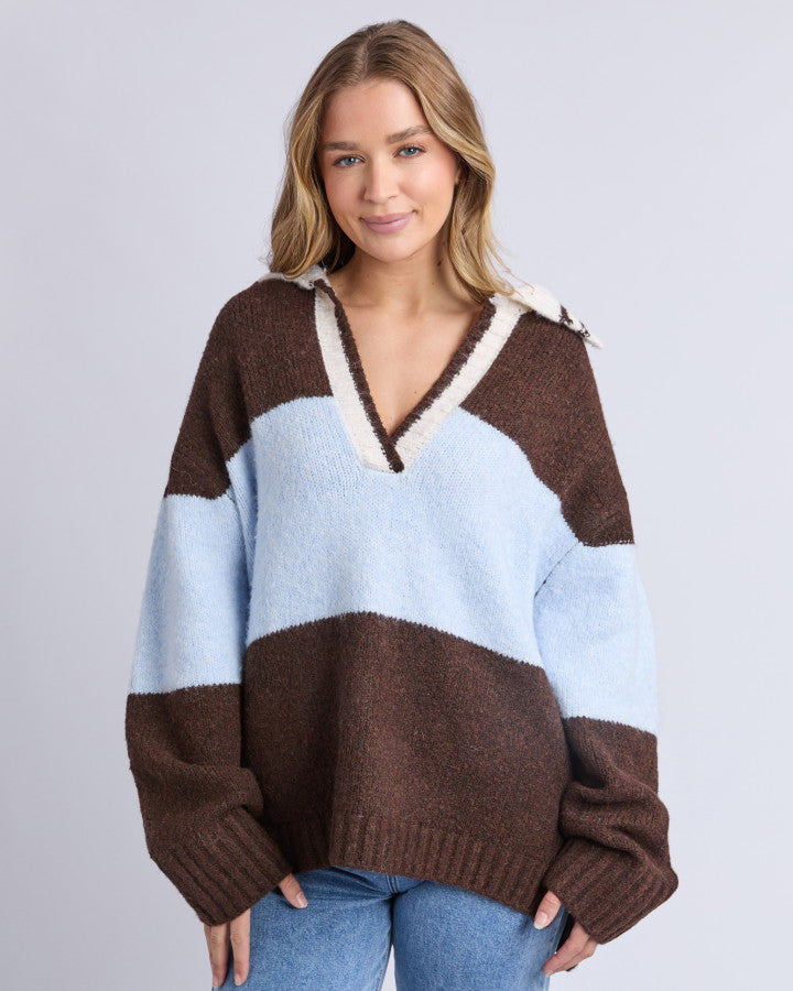 Foxwood Candice Knit Crew Coffee [sz:10]