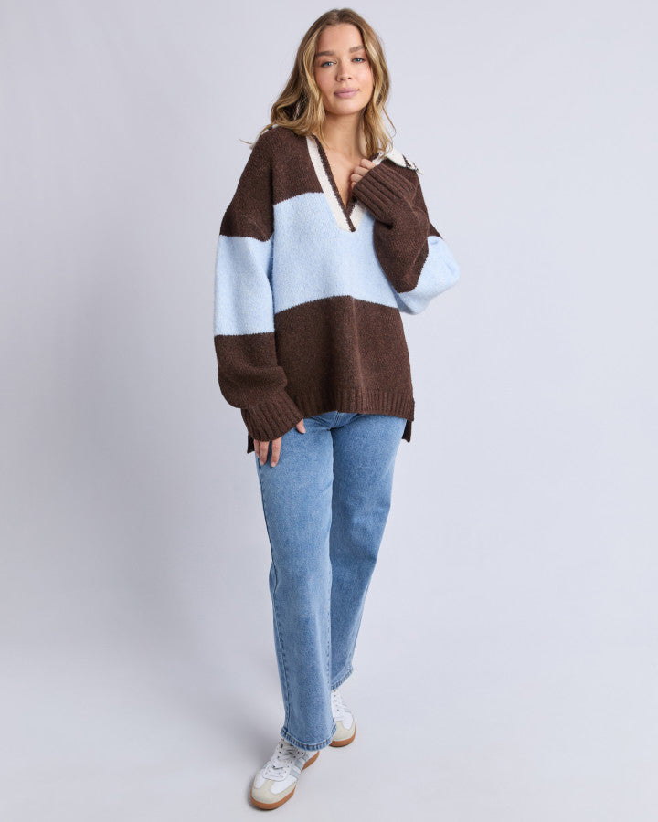 Foxwood Candice Knit Crew Coffee [sz:10]