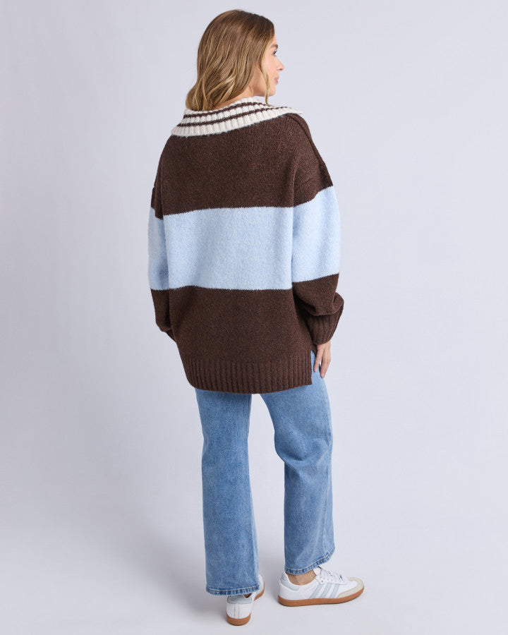 Foxwood Candice Knit Crew Coffee [sz:10]