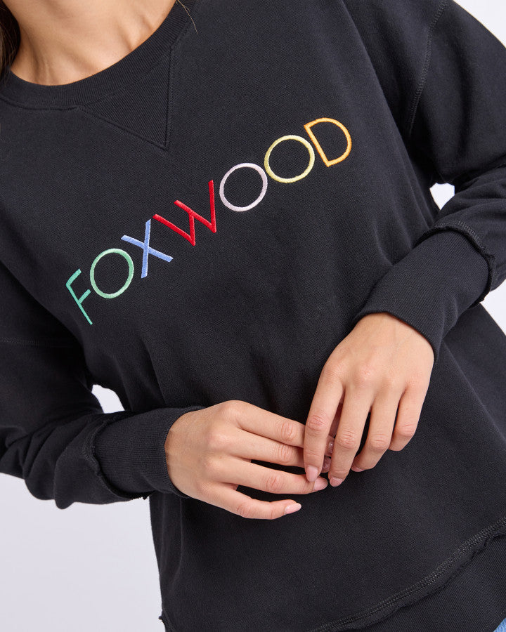 Foxwood Simplified Confetti Crew Black [sz:8]