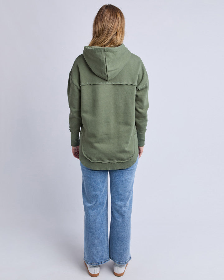 Foxwood Metallic Simplified Hoodie Khaki/lilac [sz:10]