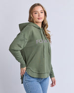 Load image into Gallery viewer, Foxwood Metallic Simplified Hoodie Khaki/lilac [sz:10]

