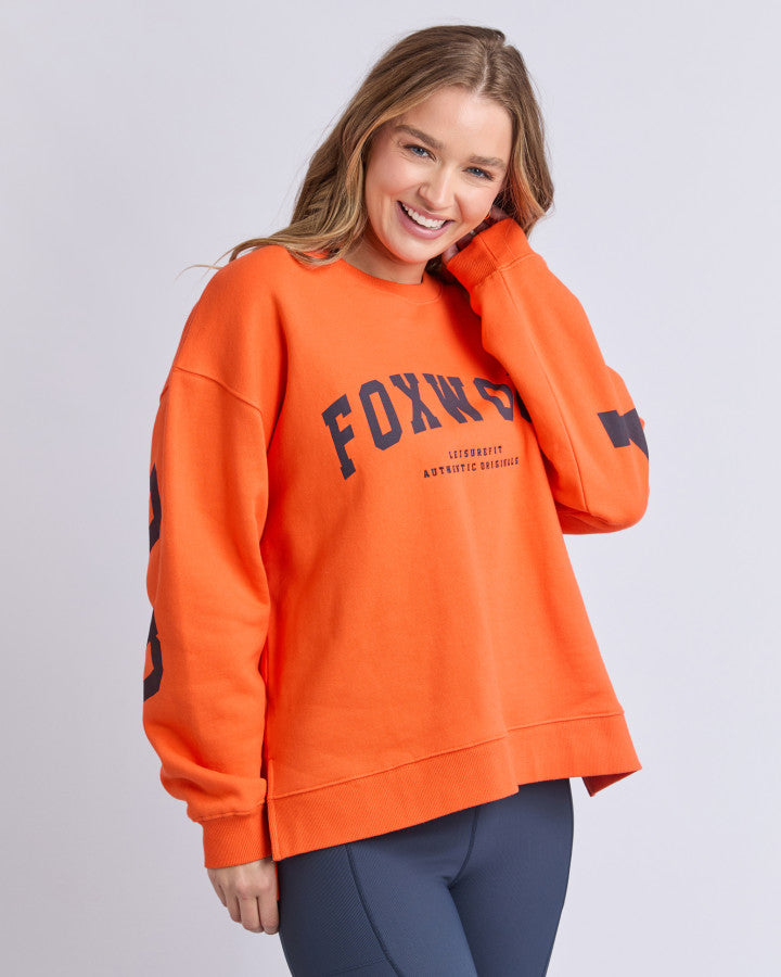 Foxwood Interval Crew Orange/navy [sz:8]