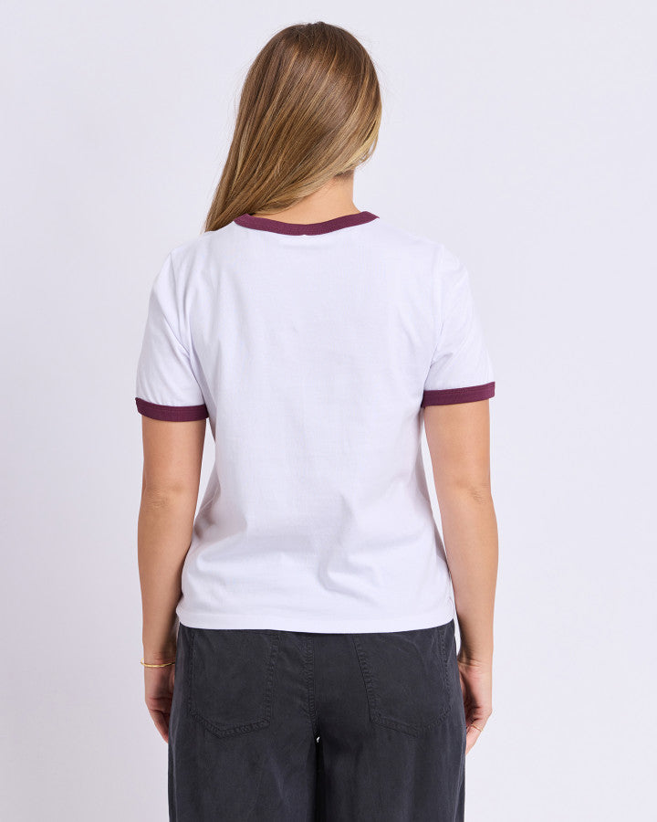 Foxwood Polaroid Ringer Tee White [sz:10]