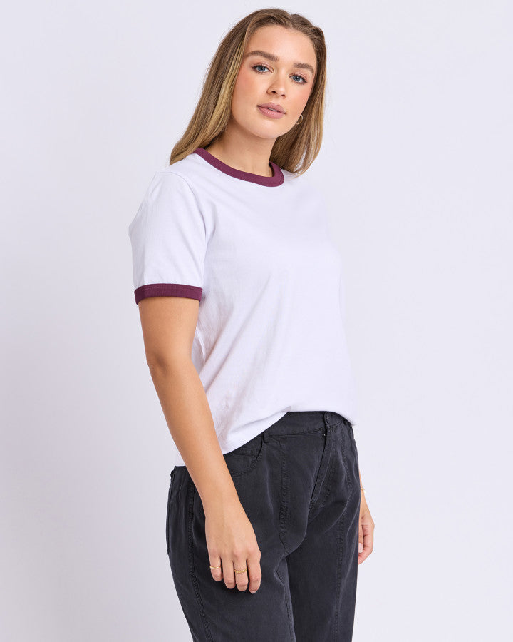 Foxwood Polaroid Ringer Tee White [sz:10]