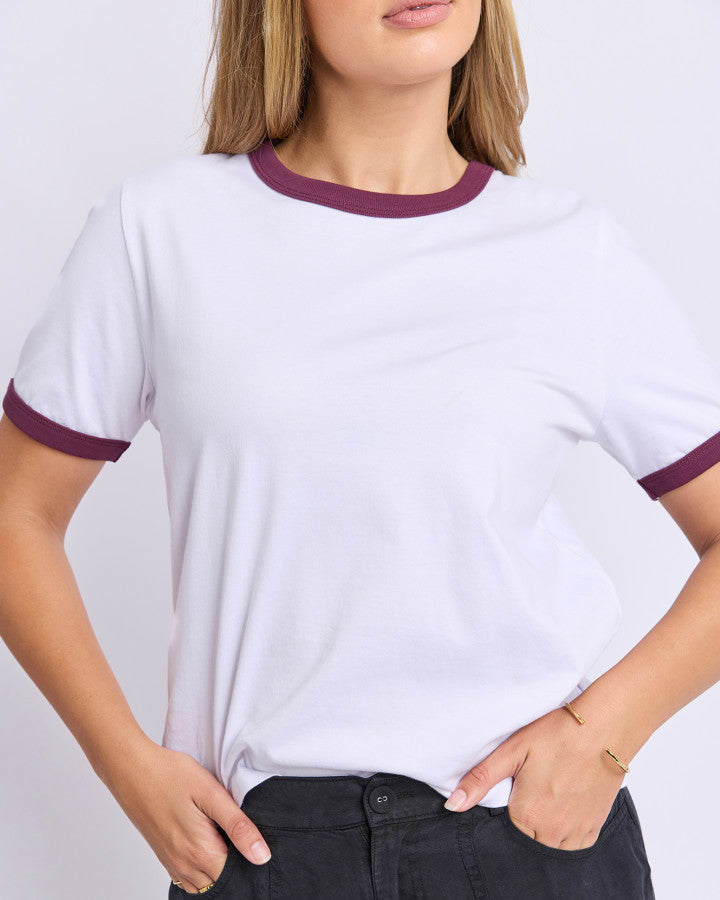 Foxwood Polaroid Ringer Tee White [sz:10]