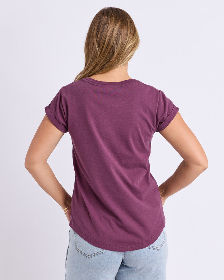 Foxwood Effortless Tee Plum [sz:8]