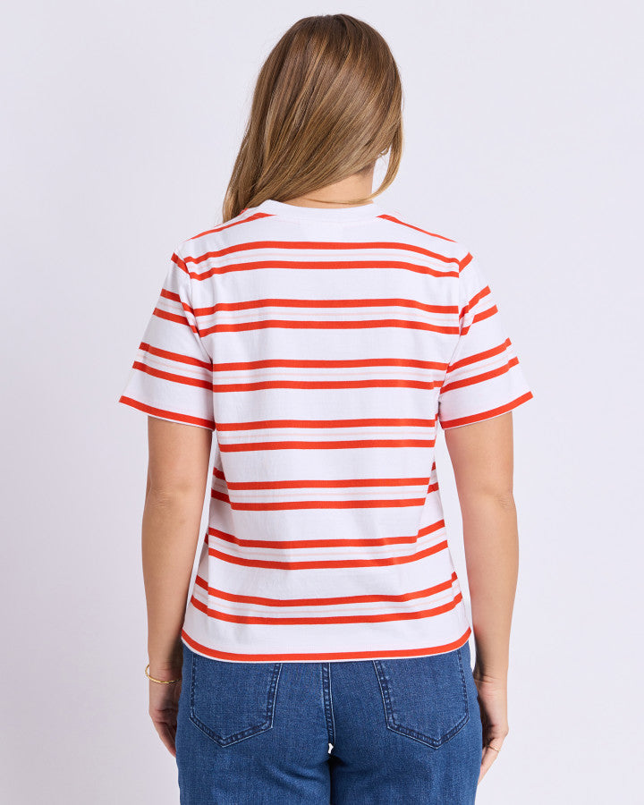 Foxwood Pure Stripe Tee White [sz:10]