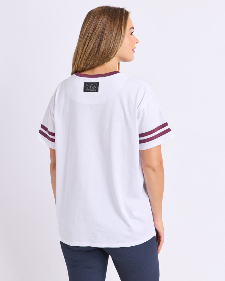 Foxwood Baseline Tee White [sz:10]