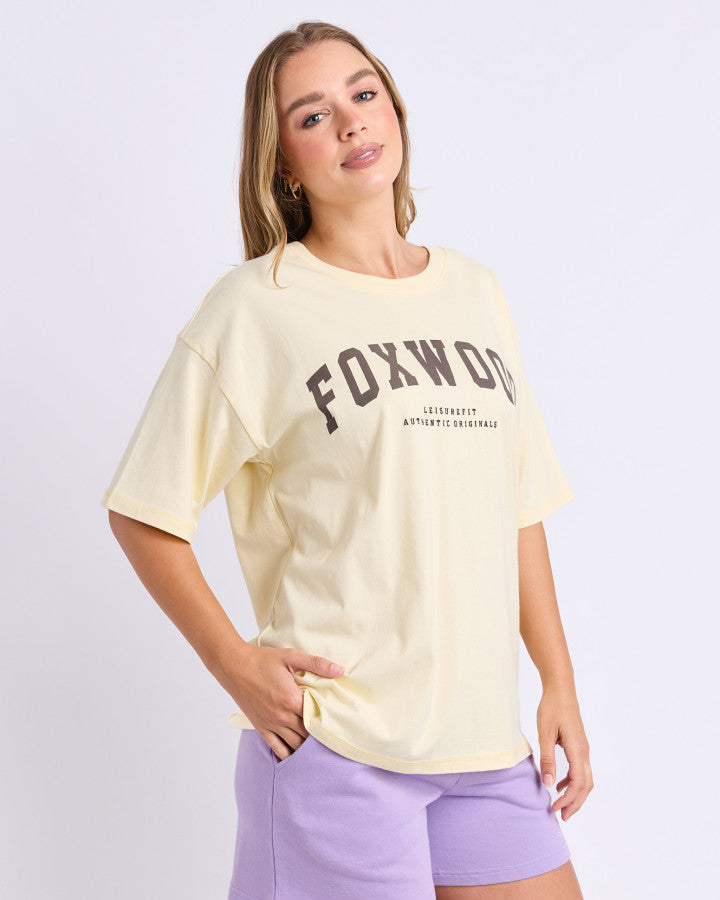 Foxwood Interval Tee Butter Cream/choc [sz:8]