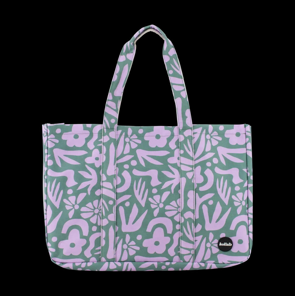 Kollab Carryalll Cargo Bag Lavender Bloom W/ Free Glasses Case