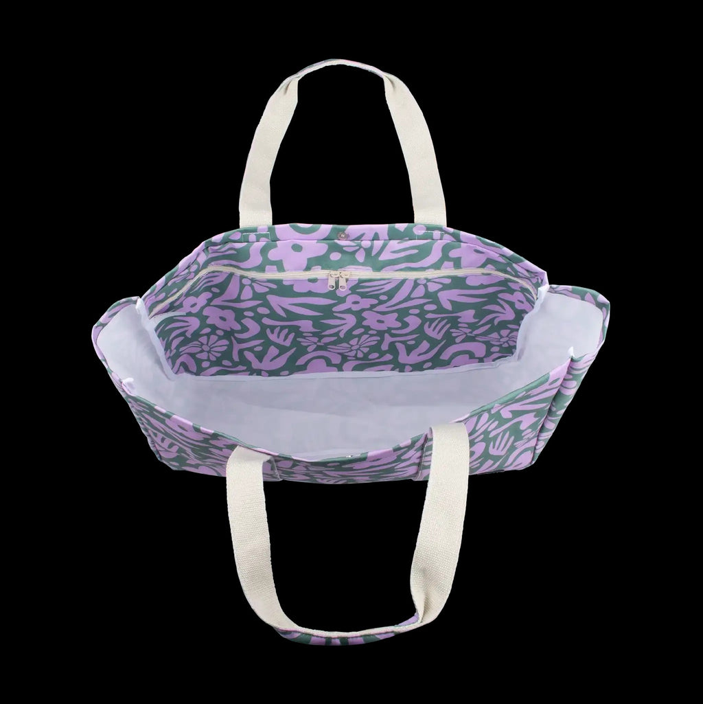 Kollab Carryalll Cargo Bag Lavender Bloom W/ Free Glasses Case