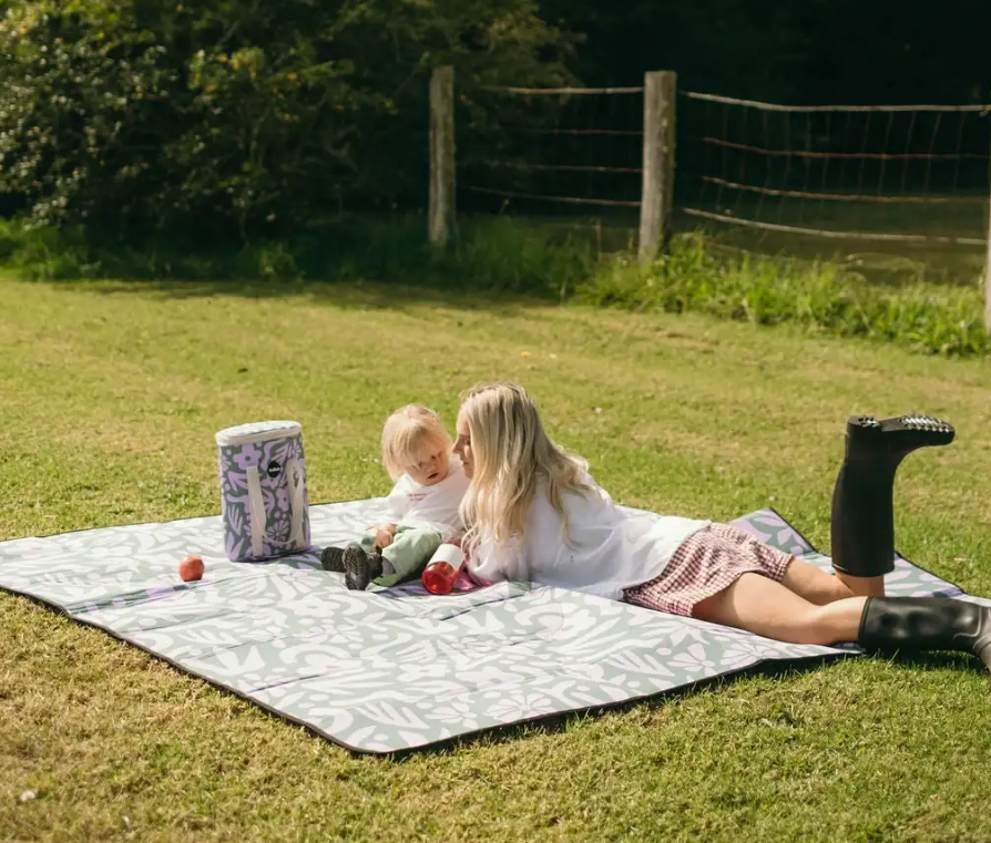 Kollab Picnic Mat Lavender Bloom W/ Free Picnic Mat Pegs
