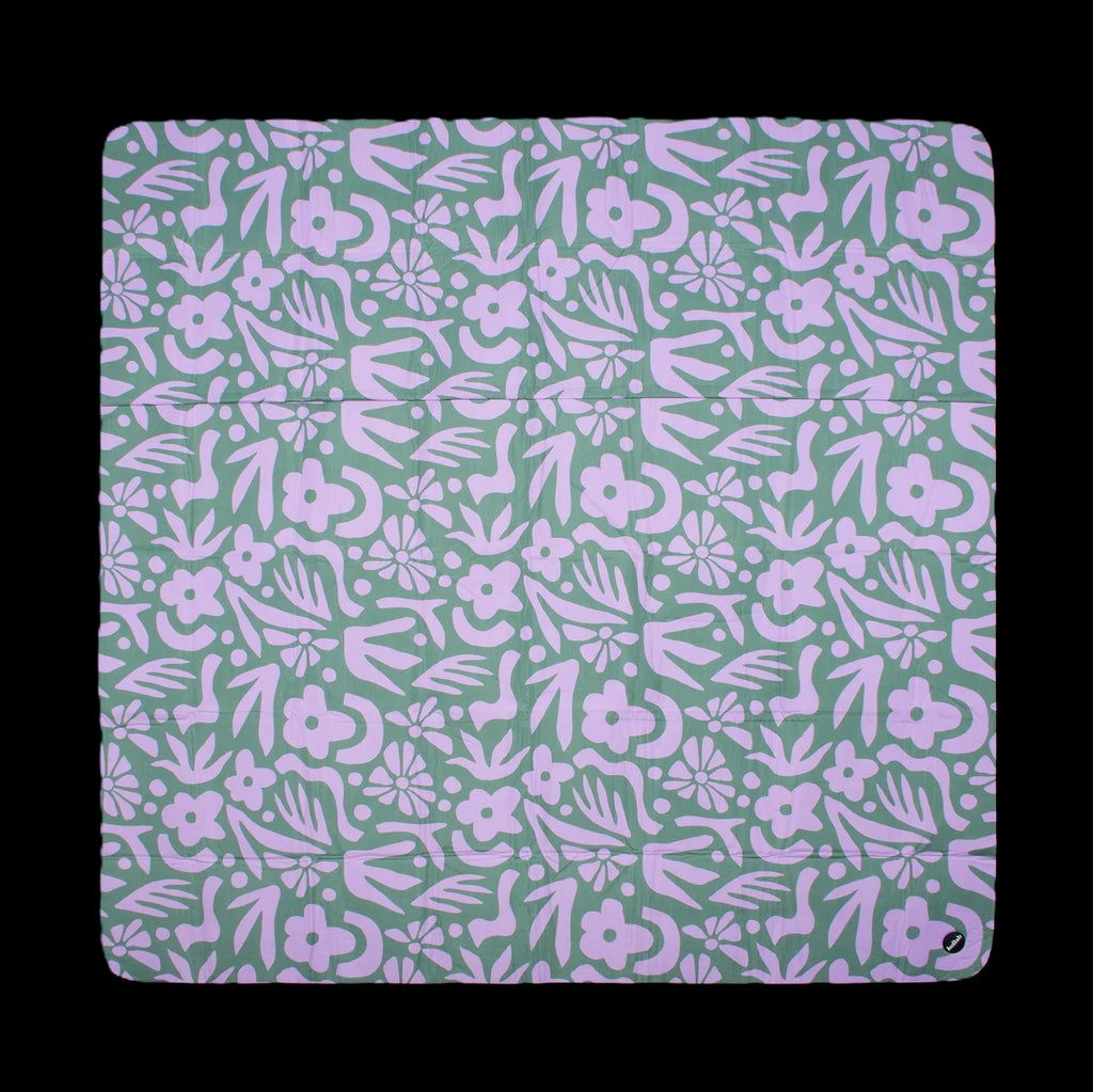 Kollab Picnic Mat Lavender Bloom W/ Free Picnic Mat Pegs