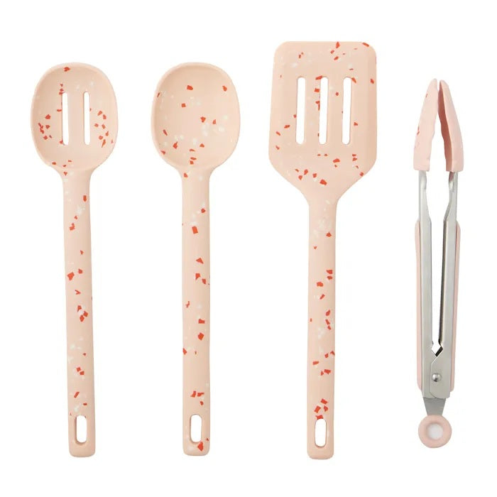 Coast To Coast Gem 4pc Silicone/ss Tool Set 30cm Nude
