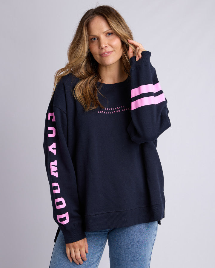 Foxwood Origin Crew Navy & Pink [sz:8]