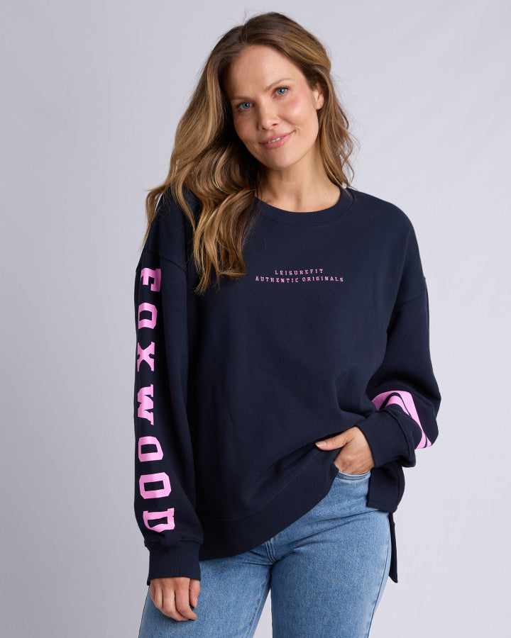 Foxwood Origin Crew Navy & Pink [sz:8]
