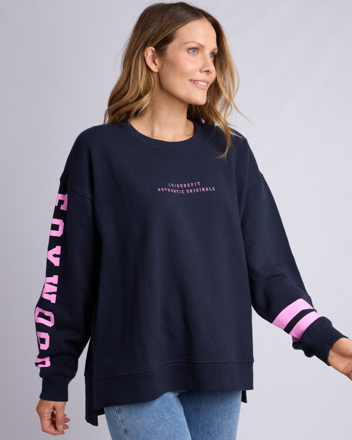 Foxwood Origin Crew Navy & Pink [sz:8]