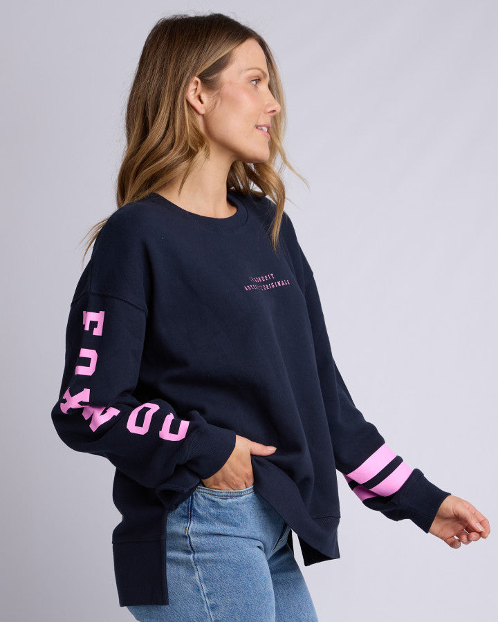 Foxwood Origin Crew Navy & Pink [sz:8]